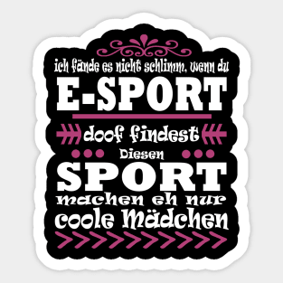 Gaming e-sport Mädchen Frauen Profi Gamerin Sticker